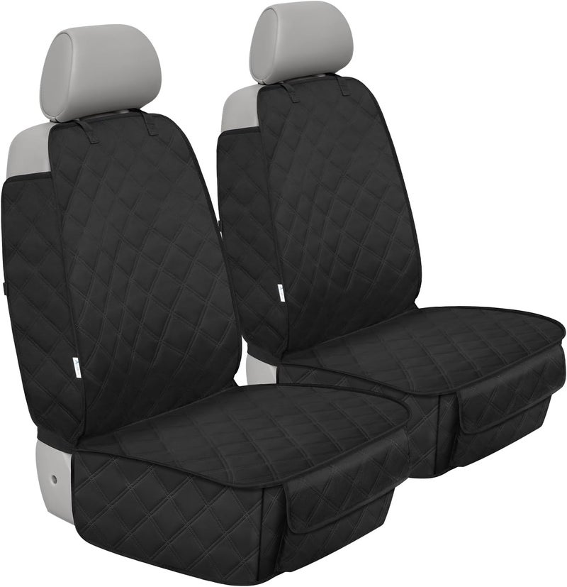 ALLANSING Front Seat Cover with Side Flaps - Waterproof, Durable Captain Seat Protector for Dogs & Humans, Protects from Dirt, Fur, Scratches, Fits Cars, SUVs, Trucks, Minivans(2-Pack) - Image 1